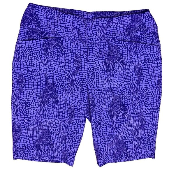 Ibkul Shorts UPF 50+ Golf Tennis Stain/Resistance Animal Print Pull On 4 NWOT - Picture 1 of 10